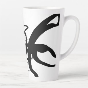 Caneca De Café Latte Os drivers: Abstrato preto e branco