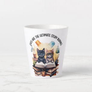 Caneca De Café Latte Os Gatos São Os Últimos Amigos Do Estudo