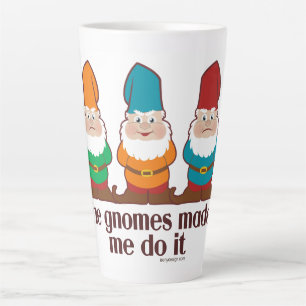 Caneca De Café Latte Os Gnomos Me Fizeram Fazer Isso