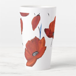 Caneca De Café Latte Os Poppies
