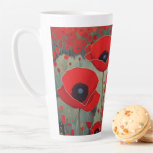Caneca De Café Latte Os Poppies