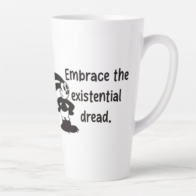 Caneca De Café Latte Oswald teme a crise existencial (Direita)