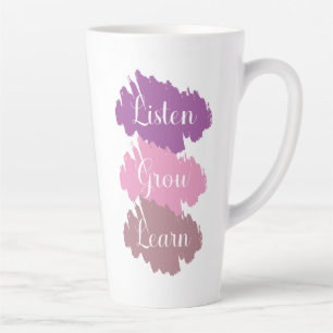 Caneca De Café Latte Ouça Crescer Aprender Café Mug