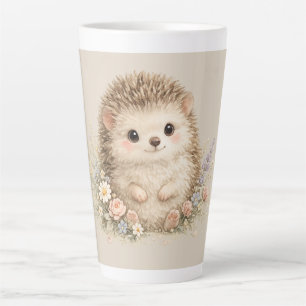 Caneca De Café Latte ouriço europeu adorável jardim