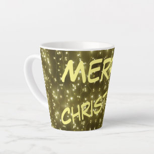 Caneca De Café Latte Ouro acendido Luz de Natal Latão