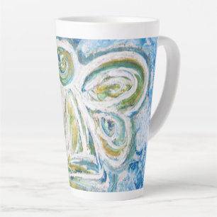 Caneca De Café Latte Ouro Blue Guardian Angel Latg Cup