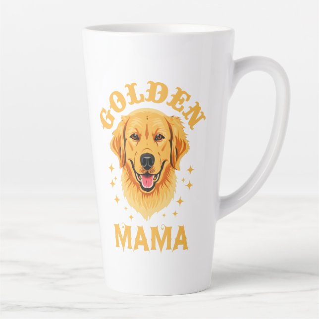 Caneca De Café Latte Ouro Retriever mãe amante de cachorros mulheres am (Direita)