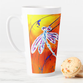 Caneca De Café Latte Outback Dragonfly Dance