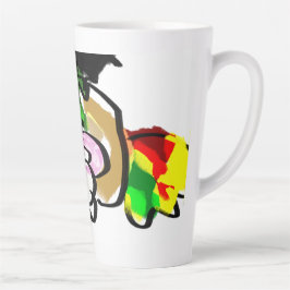 Caneca De Café Latte outono do rato