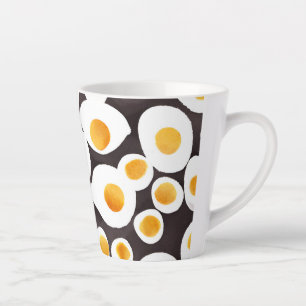 Caneca De Café Latte Ovos fritos para o café da manhã
