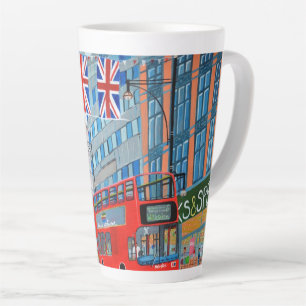 Caneca De Café Latte Oxford Street- Jubileu de Diamante da Rainha