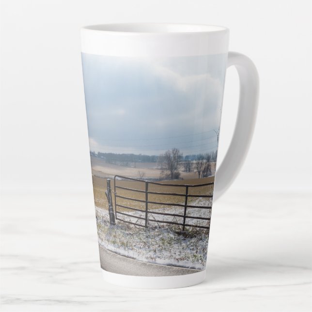 Caneca De Café Latte Ozark Country Colinas (Ângulo direito)