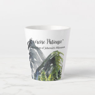 Caneca De Café Latte "Paciência do Exercício" Pequena Caneca Latte