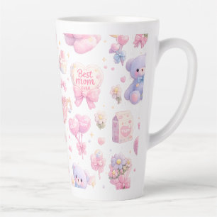 Caneca De Café Latte Pacote de Clipart de Urso de Pelúcia Mãe Fofa