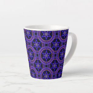 Caneca De Café Latte Padrão Abstrato Floral Moderno Boho Elegante #505