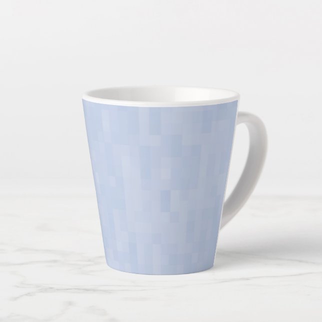 Caneca De Café Latte Padrão azul claro - (Ângulo direito)