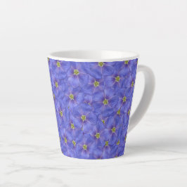 Caneca De Café Latte Padrão Azul de Linho Invisível