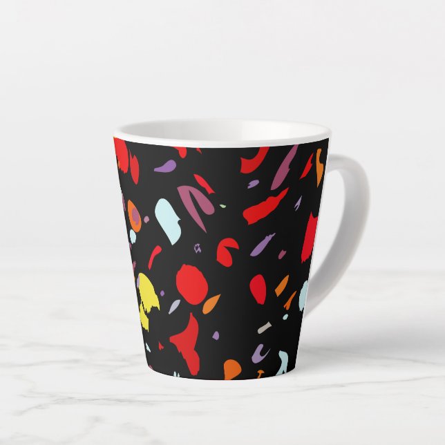 Caneca De Café Latte Padrão Colorido (Ângulo direito)