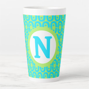 Caneca De Café Latte padrão colorido moderno