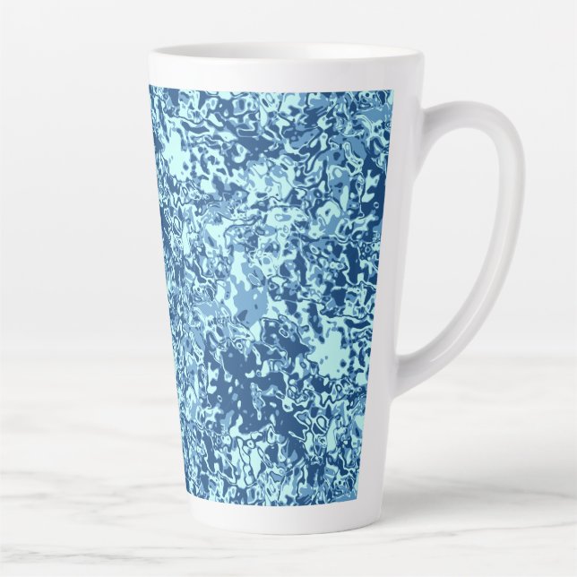 Caneca De Café Latte Padrão de água n.o 1 Black BG (Direita)