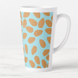 Caneca De Café Latte Padrão de amêndoa
