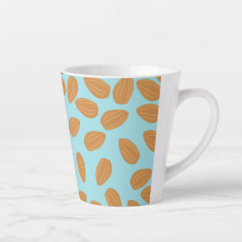 Caneca De Café Latte Padrão de amêndoa