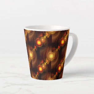 Caneca De Café Latte Padrão de Arte Abstrata Boho Elegante Moderno Dour