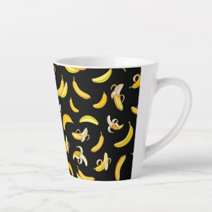 Caneca De Café Latte Padrão de Banana 5