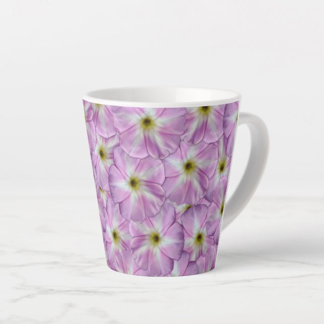 Caneca De Café Latte Padrão de Bindweed Invisível (Ângulo direito)