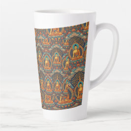 Caneca De Café Latte Padrão de Buda