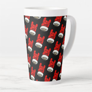 Caneca De Café Latte Padrão de Chifres de Natal de Metal Pesado