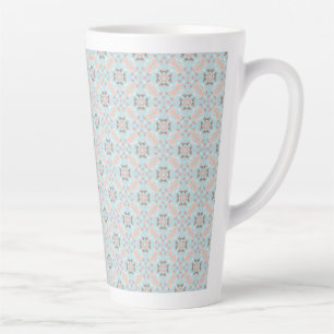 Caneca De Café Latte Padrão de Concha de Mar Sem Costura