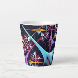 Caneca De Café Latte Padrão de cor de Abstrato de arte moderna, cor-de-