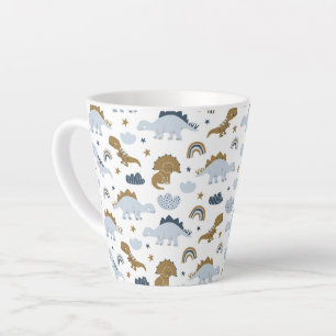 Caneca De Café Latte Padrão de Dinossauro Cotovelo