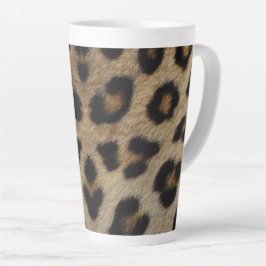 Caneca De Café Latte Padrão de impressão em animais de pele-leopardo-da