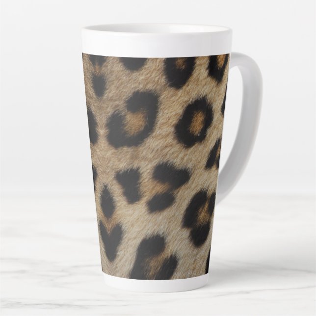 Caneca De Café Latte Padrão de impressão em animais de pele-leopardo-da (Ângulo direito)