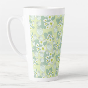 Caneca De Café Latte Padrão de morango