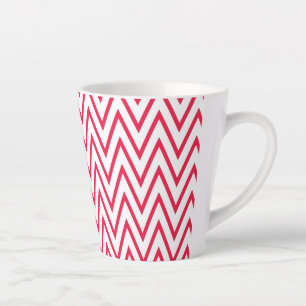 Caneca De Café Latte padrão de motivos simplificados 10
