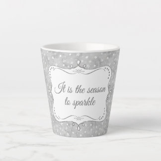 Caneca De Café Latte Padrão de Natal Elegante Personalizado
