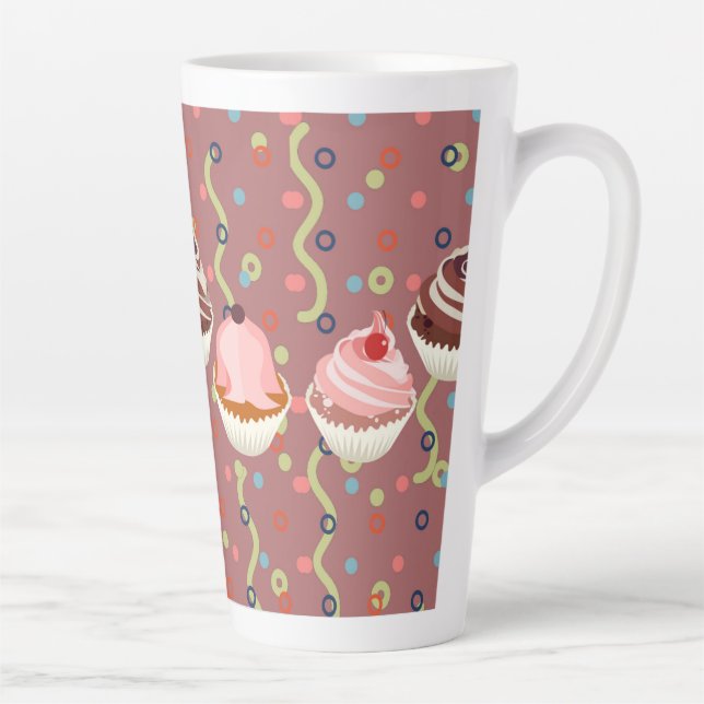 Caneca De Café Latte Padrão de pastelitos chocolate (Direita)