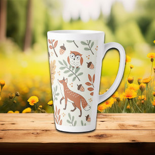 Caneca De Café Latte Padrão de queda escandinava legante