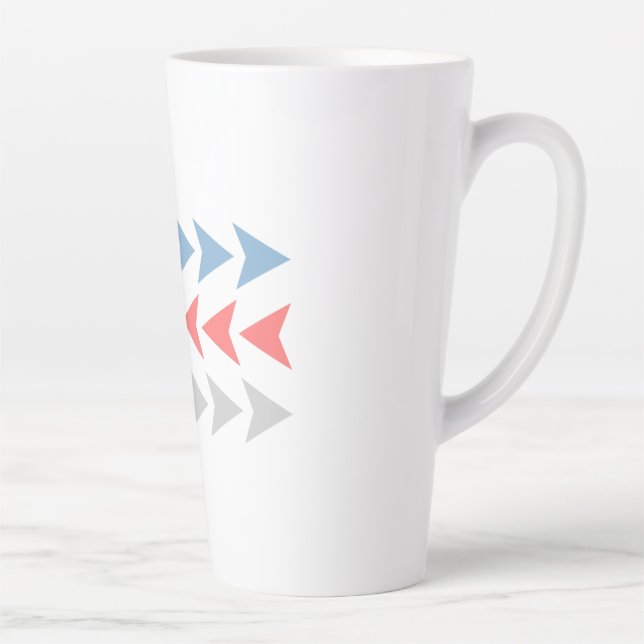 Caneca De Café Latte Padrão de Seta (Direita)