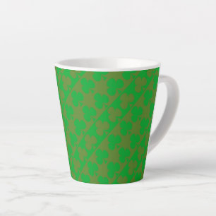 Caneca De Café Latte Padrão de Trevo