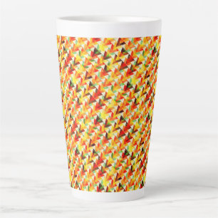 Caneca De Café Latte Padrão de triângulos abstratos fofos
