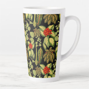 Caneca De Café Latte Padrão elegante de planta da selva urbana  