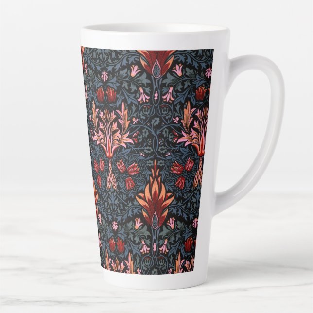 Caneca De Café Latte Padrão Escuro Cabeça de Cobra William Morris (Direita)