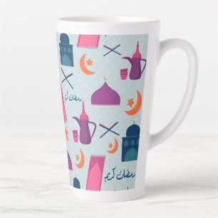 Caneca De Café Latte Padrão Feliz Ramadão