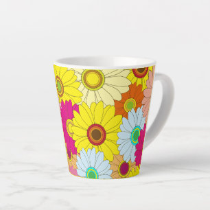 Caneca De Café Latte padrão floral