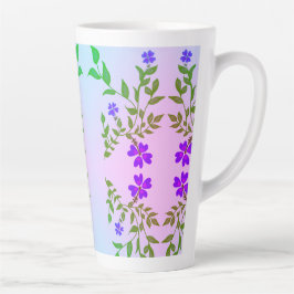 Caneca De Café Latte Padrão floral cores garrafa de água de alumínio