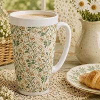 Padrão Floral de Lírio Laranja Vintage Elegante